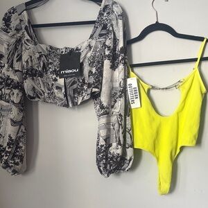 Miaou Monochrome Print Blouse